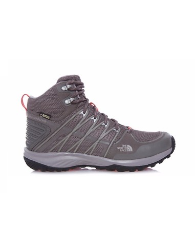 BOTAS MUJER LITEWAVE EXPLORE MID GTX NORTH FACE GRIS OSCURO/CORAL