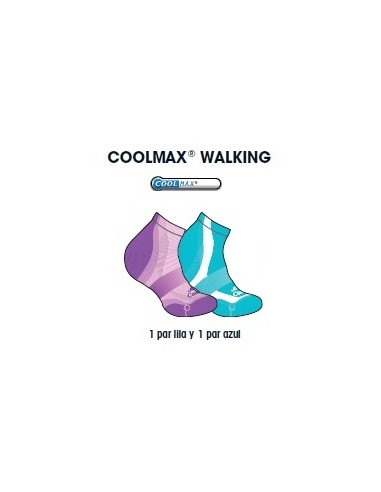 CALCETIN INFANTIL JOLUVI COOLMAX WALKING PACK 2 MORADO/AGUAMARINA