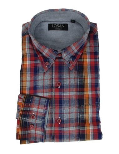 CAMISA CASUAL M/LARGA VIELLA LOSAN HOLBORN ROJO