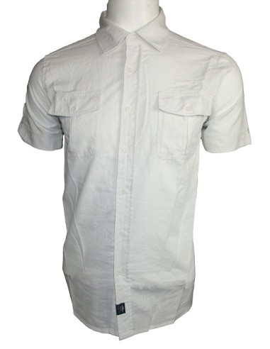 CAMISA M/CORTA LINO/ALGODON N.S TRAPANI BLANCO