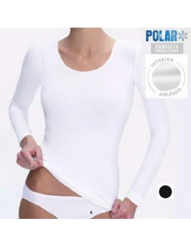 CAMISETA POLAR THERMAL MUJER M/LARGA FELPA C/REDONDO